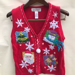 Heirloom Collectibles Christmas Collection Red Women’s Snowman Size Small